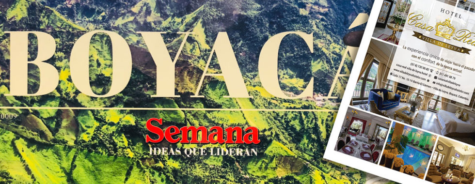 Revista Semana 2018 - Hotel Casa Real Villa de leyva